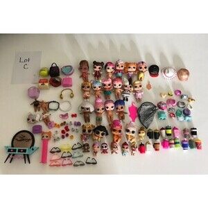 Huge Lot Of LOL Surprise Dolls, Little Sisters, Pets, Bottles, Outfits Lot C